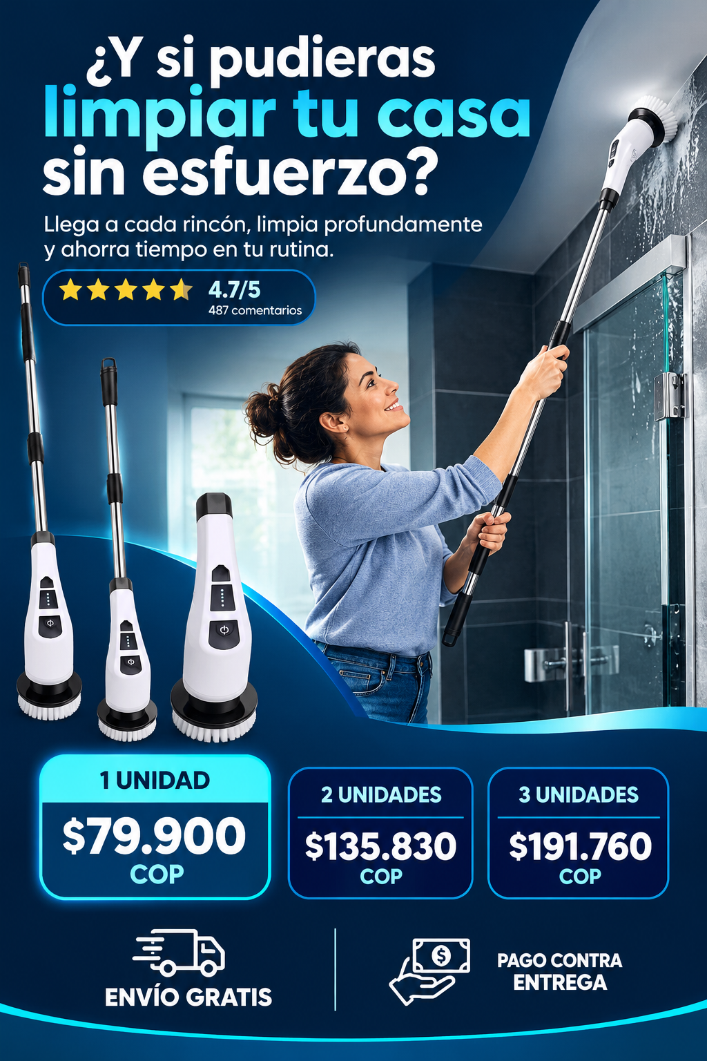 CleanMaster - Cepillo Eléctrico de Limpieza 9 en 1