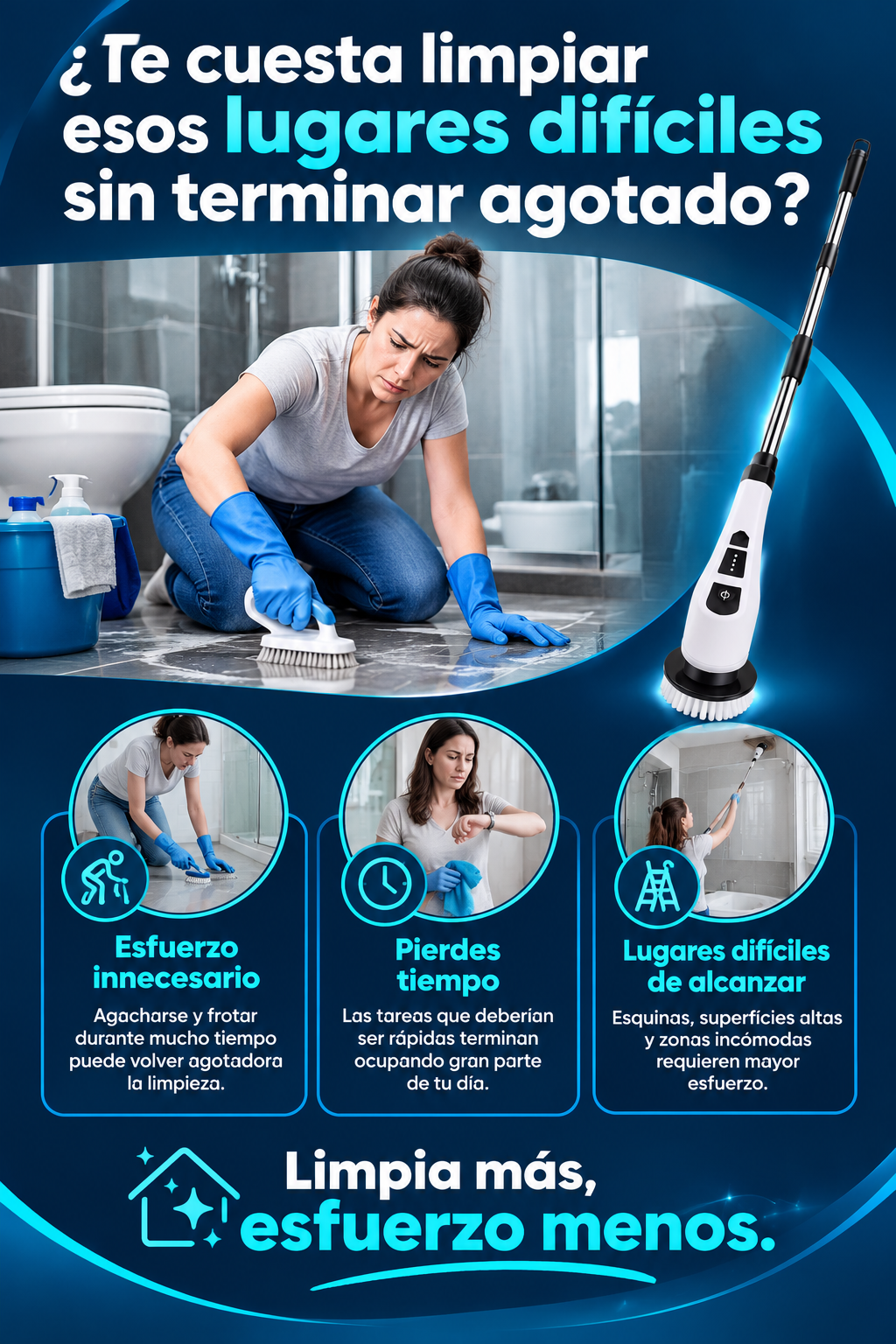 CleanMaster - Cepillo Eléctrico de Limpieza 9 en 1