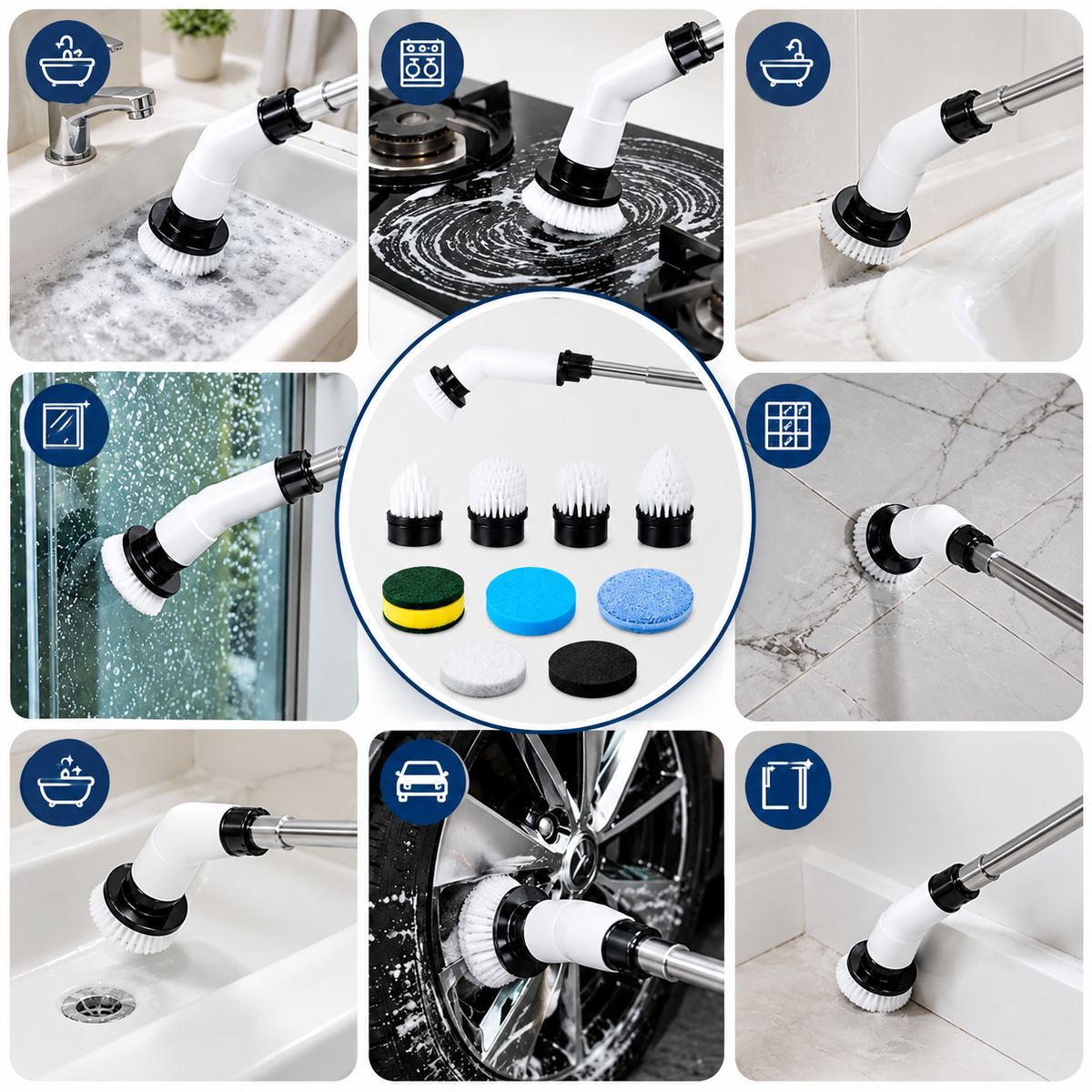CleanMaster - Cepillo Eléctrico de Limpieza 9 en 1